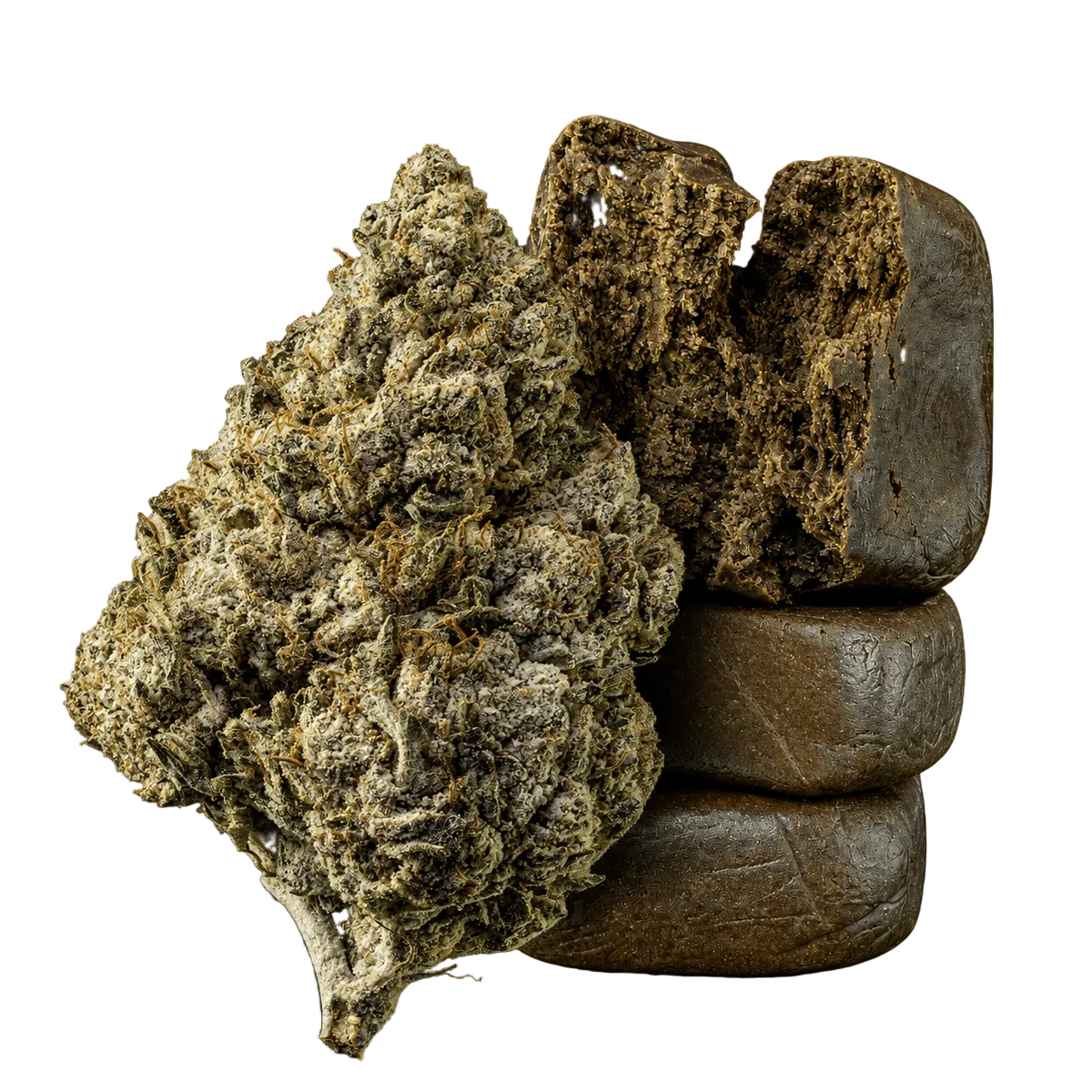 10g Amnesia Haze 23% THCA og 10g Bubble Hash 50% THCA samlet i Herbz bundle