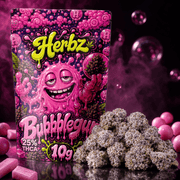 Cogollos Bubblegum 25% THCA con un perfil aromático dulce a bayas