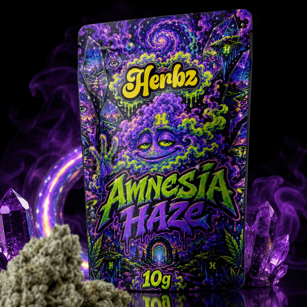 Amnesia Haze 23% THCA toppskott med klassisk citrusinspirerad haze-profil