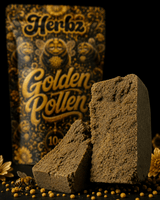 Golden Pollen 30% THCA med fast yderside og granuleret indre struktur