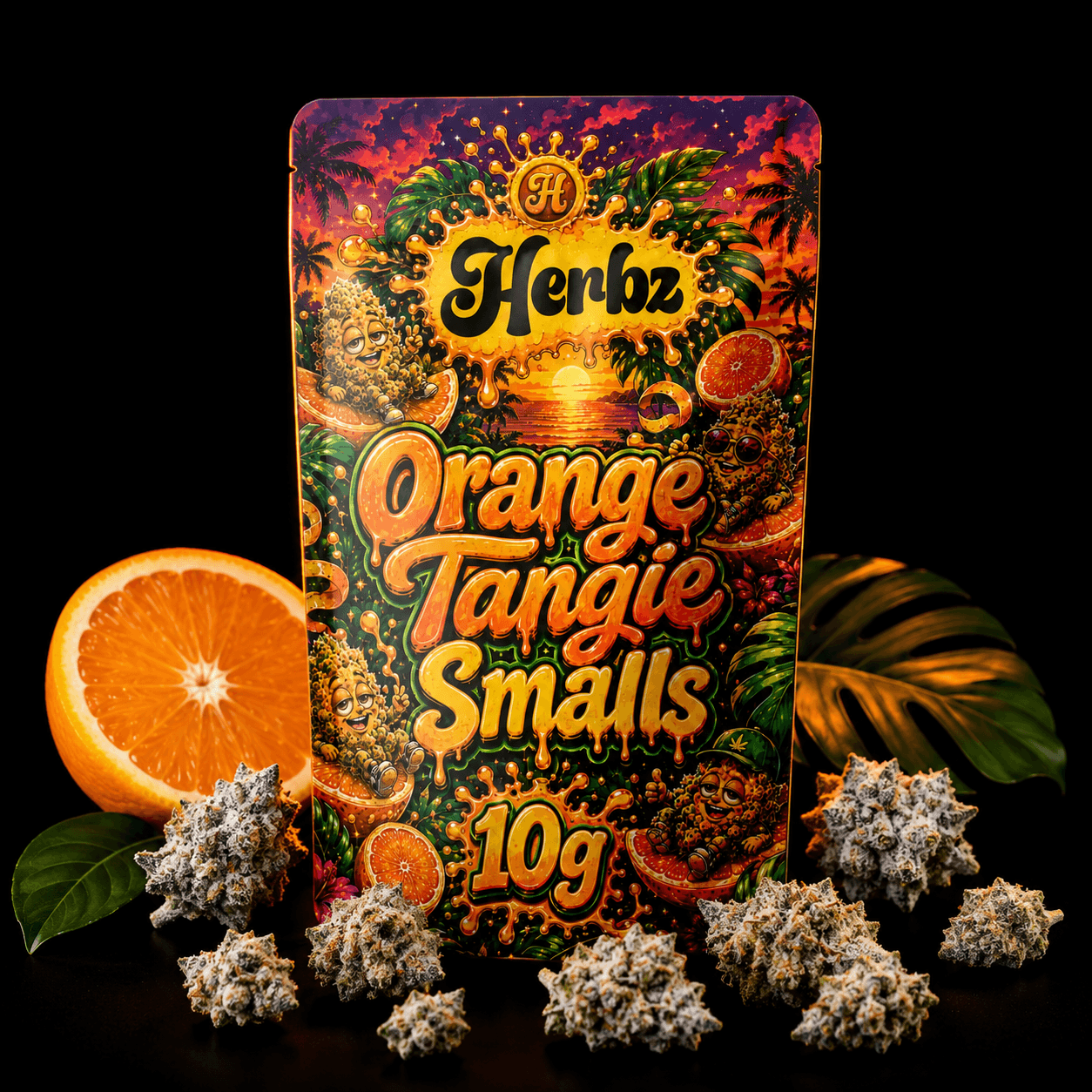 Orange Tangie Smalls 22% THCA small buds with a citrus-forward aroma profile